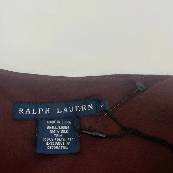 Ralph Lauren Collection Vintage Silk Gown Dress Embroidered Maxi 90s Slip Formal - Picture 6 of 15